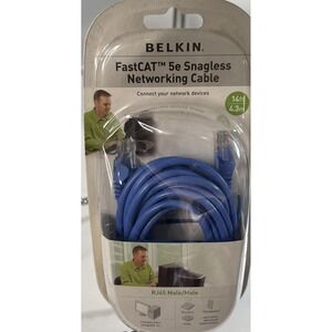 Belkin Networking Cable 7-Ft Cat 5e Snagless Blue‎ RJ45 Male-Male